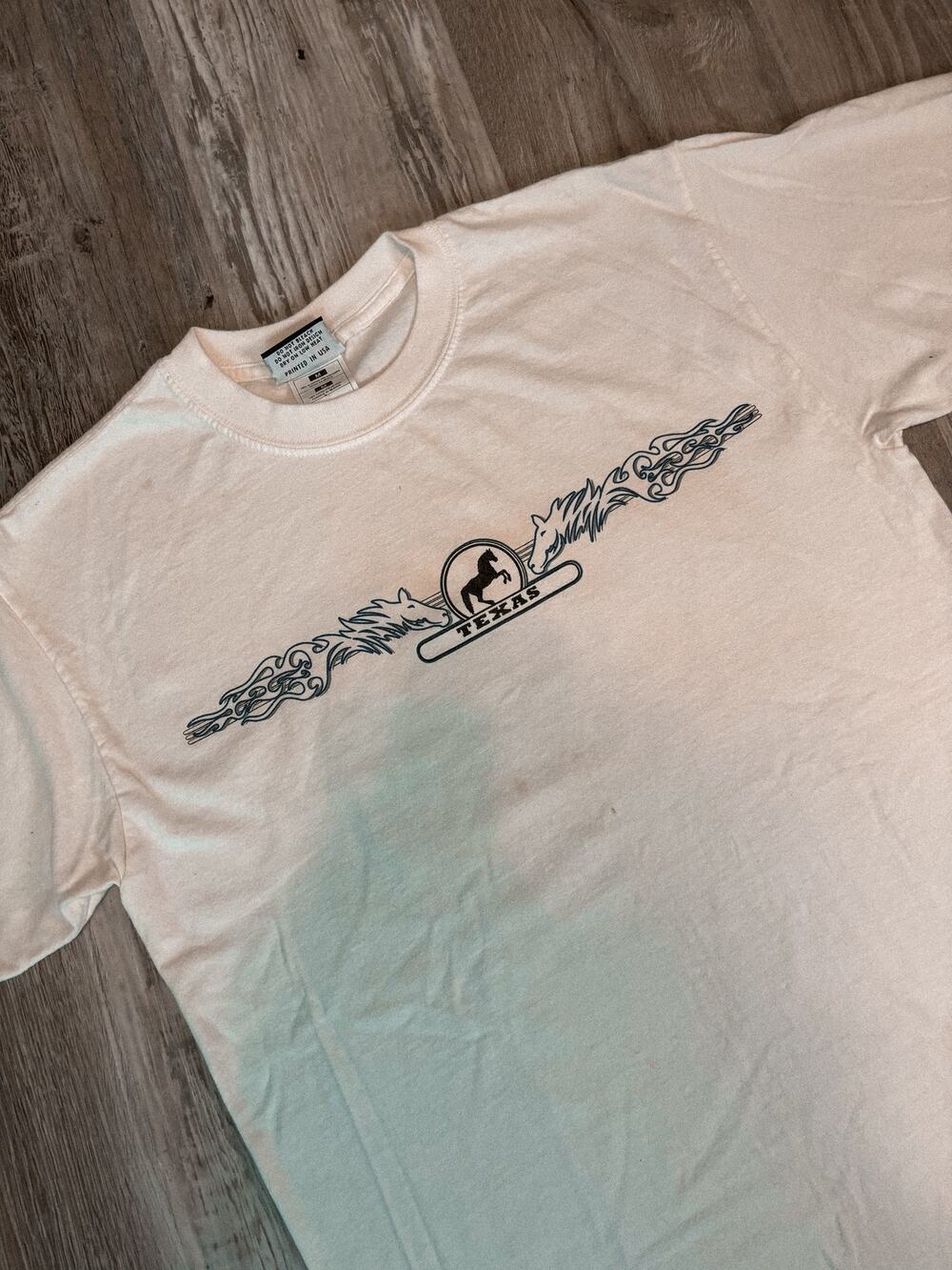 vintage texas uv sun color changing horse tee tshirt